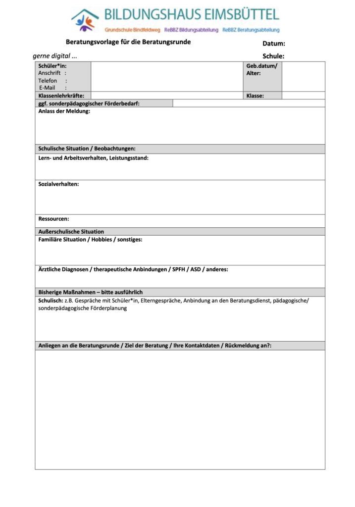 ReBBZ-Beratungsvorlage - ausdrucken, ausfüllen und uns senden !